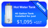 Hot Water Tank $1,195 + GST